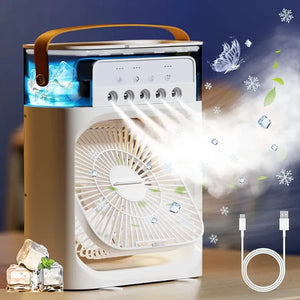 Mini Ventilador Portátil con Humidificador